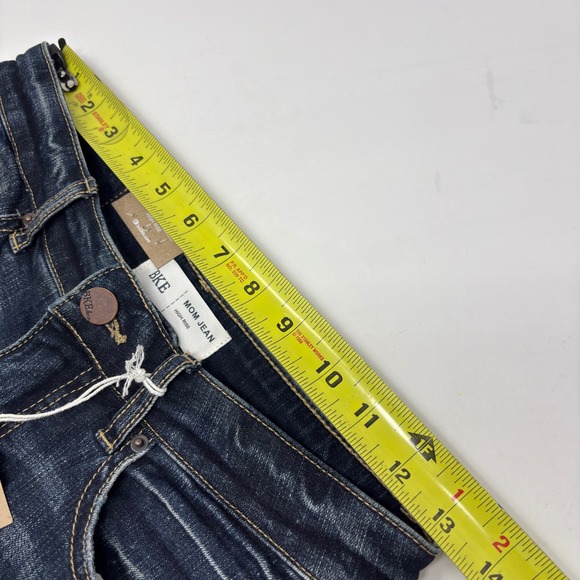 BKE Denim Mom Jean Womens 26 Blue Distressed Stretch High Rise NEW - Picture 2 of 6